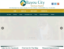 Tablet Screenshot of bayoucityvets.com